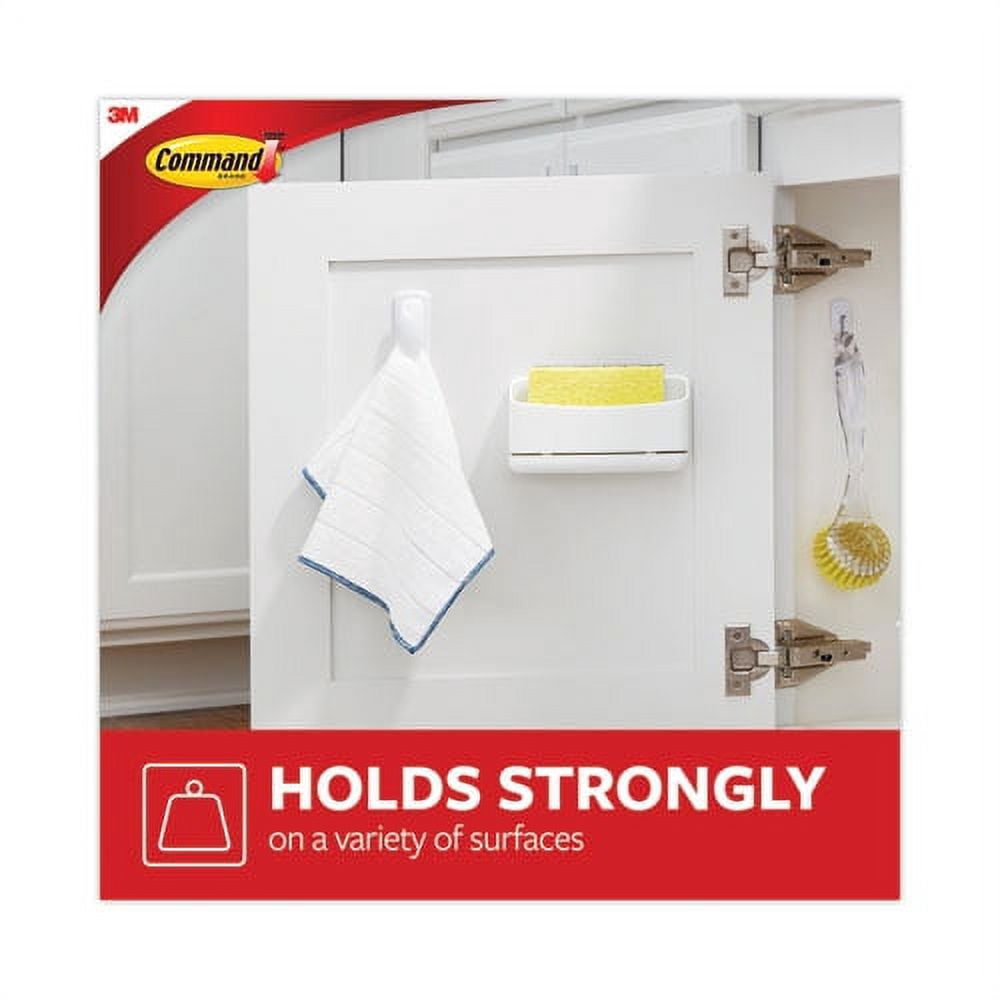 Spring Hook, 1 1/8w X 3/4d X 3h, White, 1 Hook/pack | Bundle of 10 Packs