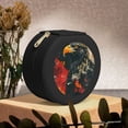 thumbnail image 6 of Naloa Ink Style Bald Eagle Round Jewelry Box, Travel Jewelry Organizer, 3.9 x 3.9 x 2in Jewelry Storage Box for Women-Black, 6 of 7