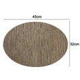 thumbnail image 6 of Tnobhg 2Pcs Bamboo Pattern Placemat Oval Anti-scald Heat-Resistant Non-slip Waterproof Heat Insulation PVC Dishwasher Safe Dining Table Decoration Pad Kitchen Supplies, 6 of 8