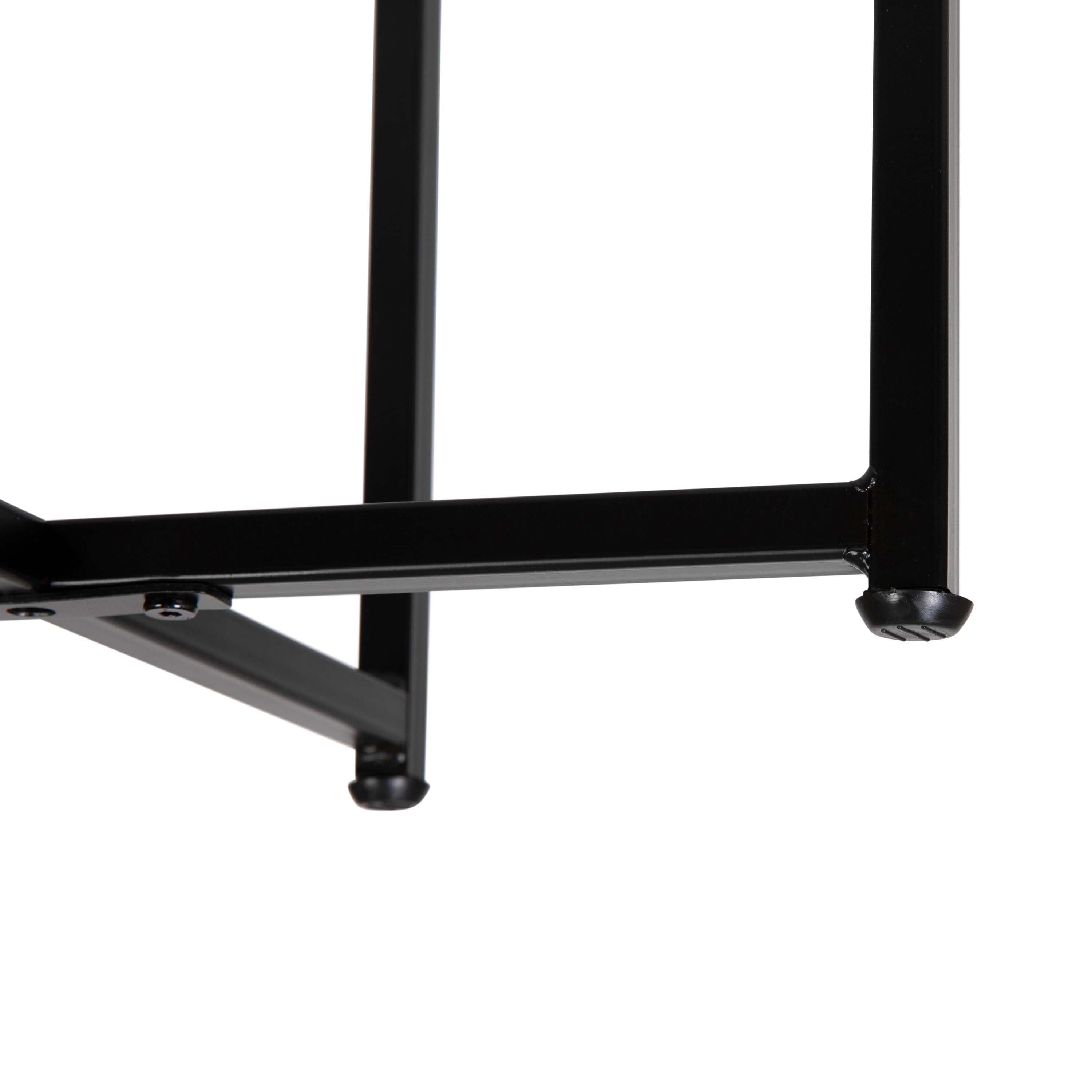 Flash Furniture Hampstead Contemporary End Table, Walnut/Matte Black