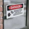 thumbnail image 4 of Saw Blade Present Disconnect OSHA Danger Vinyl Decal Label 10 Inch x 7 Inch - 5 Pack, 4 of 6