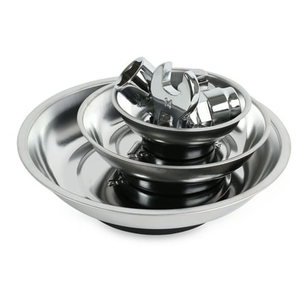 

ABN 3pk Magnetic Parts Bowl Tool Tray 3in 4in and 6in Mechanic Magnet Screw Dish