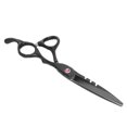 thumbnail image 2 of Yajisi Black 6 Inch Stainless Steel Professional Hair Cutting Scissors, Sharp Grooming Shears for Beard and Mustache, Salon Barber Hairdressing Tool (6" / 15.2 cm), 2 of 4