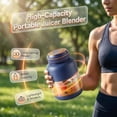 thumbnail image 4 of Wireless Juicer Cup,28/45oz Portable Wireless Fresh Juicer Cup with 38-Blades,Dual Lid Compact Travel Drinking Cup with Leakproof Handle for Fruits & Vegetables,Rechargeable USB Personal Blender, 4 of 12