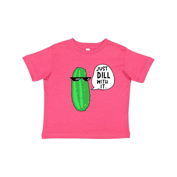 Inktastic Just Dill with It Chill Dill Pickle in Sunglasses Boys or Girls Toddler T-Shirt