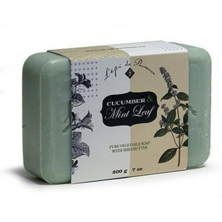 L'Epi de Provence Shea Butter Enriched French Bath Soap - Cucumber Mint Leaf - 7oz. 200g