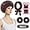 Brown, variant on Heatless Curler Set - 5pcs Heatless Curling Rods for Long & Short Hair - No Heat Hair Curler Tool with Sleep Cap, Headband, Hair Clip