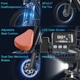 thumbnail image 6 of LoonFat Electric Bike for Women Men, 48V 15.6AH Adult Ebike, 30-70 Miles Range, Peak 750W Motor 20MPH, 20" Fat Tire Electric Commuter Bike, 6 of 9