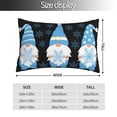 thumbnail image 2 of Fuzoiu Christmas Gnome Snowflake Print Pillow Case with Hidden Zipper,Pillow Covers,Soft and Comfortable Pillowcase-14"x20", 2 of 6