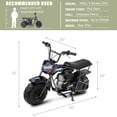 thumbnail image 4 of Oryxearth OGMR105 Plus Mini Dirt Bike, 105cc 4-Stroke Gas Powered Off Road Bike for Teens and Adult, 30mph, Up to 165 LBS, Racing Blue, 4 of 7