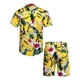 thumbnail image 3 of Txlixc Trajes de camisa hawaiana para hombre, camisa de manga corta con botones estampados a la moda + conjunto de pantalones cortos de playa Txlixc Casual, 3 of 4