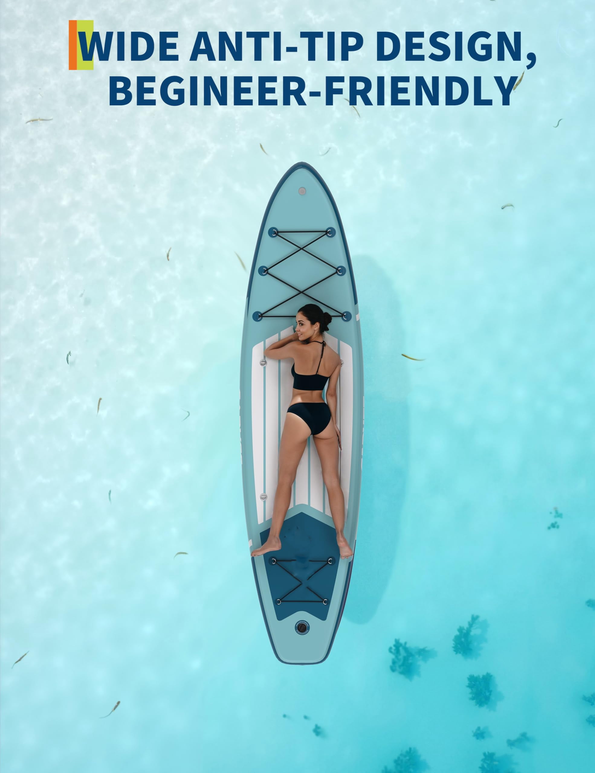 Huisuilinss Inflatable Stand Up Paddle Board,10.6FT/11FT Inflatable Paddle Board With Premium Accessories,Non-Slip EVA Deck,Ultra-Light Carry Bag，Pump,SUP For All Skill Levels,1PCS