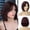 R, variant on Stylish Silver Layered Short Straight Bob Wig with Curtain Bangs - Gradient Color for Women