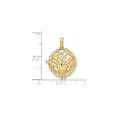 thumbnail image 3 of 10K Yellow Gold Bowling Ball & Pins Leaf Circle Charm Pendant, Polished, 18.2 mm, 3 of 6