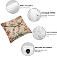 thumbnail image 6 of Acheng Red Chinoiserie Pillow Cover Set of 2 Spring Pink Floral Throw Pillow Covers Vintage Flower Outdoor Pillowcase Cushion Cover for Sofa Couch Home Bedroom Cherry Blossom Decor 20x20in, 6 of 7