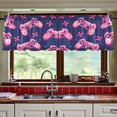 thumbnail image 5 of Ryvnso Pink Handle Curtains Sets Short Curtain Rod Pocket Half Window Cafe Farmhouse Tier 2 Panels 57"W x 36"L, 5 of 7