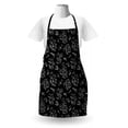 thumbnail image 3 of Botanical Apron, Scribbled Hand Drawn Garden Elements Butterflies Insects and Flowers, Unisex Kitchen Bib with Adjustable Neck for Cooking Gardening, Adult Size, Charcoal Grey and White, by Ambesonne, 3 of 4