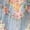 Ivory Light Blue Pink, variant on Women's Plus Size Floral Print Button Down Shirt, Long Sleeve Collared Casual Blouse with Roll-Up Sleeves and Loose Fit Tunic Top