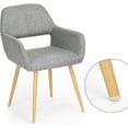 thumbnail image 4 of De Comedor con Brazos Sillas de Cojín de Tela con Patas de Metal Resistentes para Comedor Gris, 4 of 5