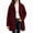 Wine, variant on Horkkom Long Winter Coats for Women Fleece Warm Button Jacket Soft Fuzzy Lapel Coat XL