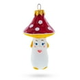 thumbnail image 2 of Mushroom with Red Cap and White Dots Glass Christmas Ornament, 2 of 5