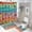 style-3, variant on ABC Eduional Shower Curtain And Rugs Mat Set For Bathroom Bath Curtains Decoration Accessories Bathtub Screen 4 Pcs