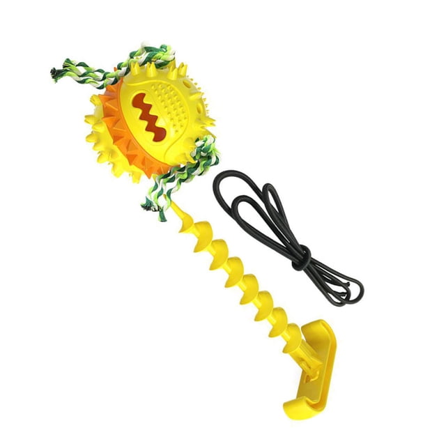 Greeniant Juguete universal para mascotas, juguete con sonido para la dentición, juguetes portátiles para practicar, entretenimiento, juegos deportivos Suministros para perros Amarillo Greeniant PT004352-01B