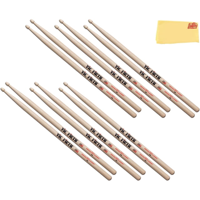 Baquetas Vic Firth American Classic 5A Punta de Madera 6 Pares
