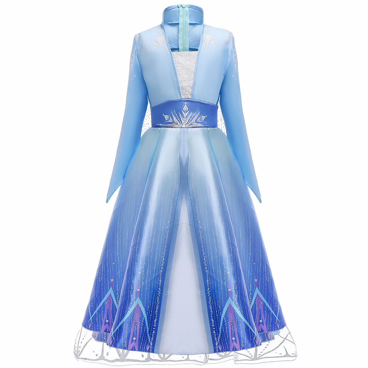 Elsa Anna Kids Girls Princess Dress Cloak Halloween Performance Cosplay Costume 