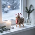 thumbnail image 5 of Edhome Christmas Wooden Sheep Figurine Festive Tabletop Window Display Shelf, A, 5 of 5