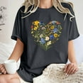 thumbnail image 2 of gbyLJF Short Sleeve Tunic Tops for Women Cute Printed Crew Neck T Shirt Loose Outdoor Casual Summer Tee Dark Gray L, 2 of 7