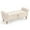 Linen+Beige, variant on Furniliving Storage Ottoman Bench with Arms Button Tufted End of Bed Bench Large Storage Bench for Bedroom, Entryway, YellowBrown