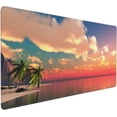 thumbnail image 2 of Tropical Palm Trees Mouse Pad Hawaii Beach Sunset Large Gaming XXL Mouse Pad Non-Slip Rubber Base MousePads for School Office Home and Game,35.5" x 16", 2 of 6