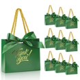 thumbnail image 1 of EQOREIIN - Paquete de 60 bolsas peque&ntilde;as de regalo de agradecimiento con asas de 5.5 x 2.4 x 4.7 pulgadas, mini bolsas de regalo verdes con cinta de lazo, bolsa de regalo peque&ntilde;a, 1 of 6