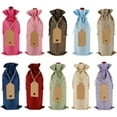 thumbnail image 5 of 10pcs Burlap Wine Bags with Drawstrings Wine Gift Bags Reusable Wine Bottle Covers with Ropes and Tags for Blind Wine Tasting Christmas Wedding Birthday Holiday Party Housewarming, 5 of 5