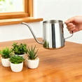 thumbnail image 5 of Arrosoir à Long Bec en Acier Inoxydable Bouilloire Moderne pour Intérieur Maison Jardin Succulentes Bonsaï 500 ml Design Compact, 5 of 5