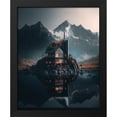 thumbnail image 2 of Maki 12x14 Black Modern Wood Framed Wall Art Titled - The Cabin With The View I, 2 of 6