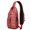 Red Christmas Folk, variant on Sling Backpack,Red Christmas Knitted Pattern Crossbody Bag with Water Bottle Holder,Waterproof Sling Bag for Men/Women with Chest Phone Holder for Hiking,Travel