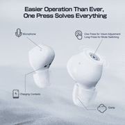 Ceretone Fusion Hearing Aids Rechargeable (OTC), Adults Hearing Amplifiers for Hearing Loss, Hearing Amplifiers with Magnetic Charging Case, Universal Fit, White