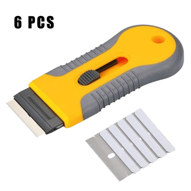 6 piezas mini cuchilla combinación coche ventana pared pegatina pegatina residuos herramienta de limpieza oso de fresa Electrónica