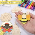 thumbnail image 5 of Darzheoy 60Pcs Wood Cutouts Ornaments for Crafts Butterfly Flower Unfinished Wooden Slices DIY Paint Crafts Blank Hanging Embellishment for Painting Spring Holiday Party Supplies, 5 of 6