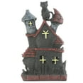 thumbnail image 4 of 7 in. Pre-Lit Halloween Figurine, Black, Haunted House, Black Cats, 1 Multicolor Flashing LED Light, 4 of 4