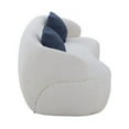 thumbnail image 3 of Cloud Curved Sofa Boucle Couch for Living Room, Modern Mid-Century Curved Backrest Upholstered Sofa, 3-Seat Sofa Couch for Home Apartment Office Studio, 2 Pillows, 86.61”W (Beige), 3 of 6