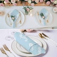 thumbnail image 3 of Ocean Seahorse Cloth Napkins, Summer Nautical Coastal Textured Sky Blue Washable and Reusable Dinner Napkins Set of 4, Table Napkin for Kitchen Party Birthday Wedding Hotel Housewarming 20"x20", 3 of 9