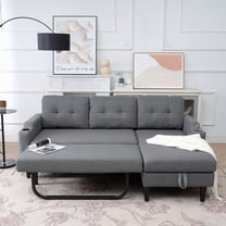 Modern Fabric Sofa 74.8"W*49.21"D*31.5"H with Solid Wood Frame and Plush Cushions