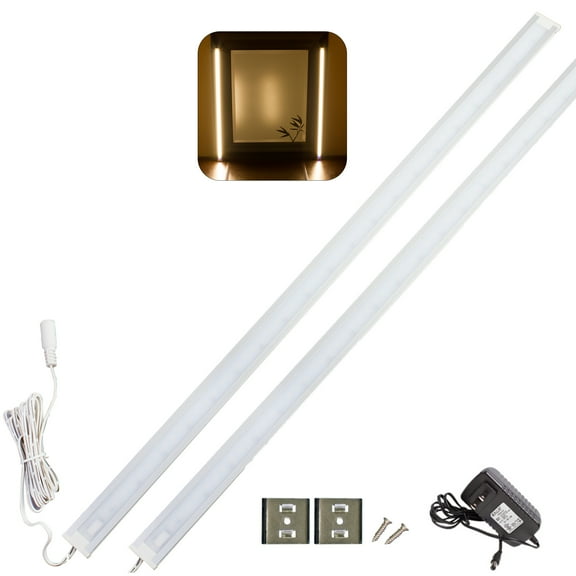 MAKE UP MIRROR LED Light Dual 2ft VANITY MIRROR LIGHT SET Warm White color WITH UL Power adapter ...