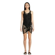 No Boundaries Juniors Knot Front Mesh Cover Up Dress