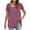 Hot Pink, variant on QUNYINEY Solid Womens Tops Trendy Square Neck Pullover Short Sleeve Casual Shirts Loose Summer Shirts for Women