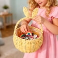 thumbnail image 5 of Fokuz Easter With Handle Easter Rabbit Vine Weaving Picnic With Rabbit Ears Wicker Easter Egg Candy Suitable For Egg Party Easter, 5 of 5