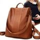 thumbnail image 1 of Mochila de Cuero Antirrobo para Mujer: Bolso de Viaje Convertible de Gran Capacidad con Diseño Impermeable para La Escuela, El Trabajo y El Ocio., 1 of 2